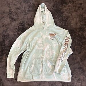Hoodie Adventure Awaits Blue & White Tie-Dye Hoodie